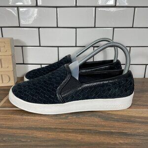 Cole Haan GrandPro Spectator Womens Size 6 Shoes Black Woven Suede Slip On